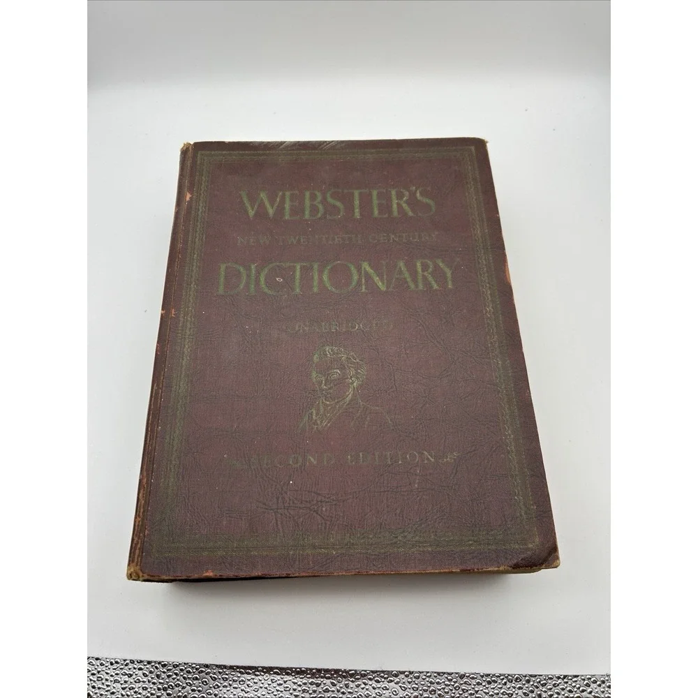 Vintage 1959 Webster's New Twentieth Century Dictionary Volume I Burgundy Hard